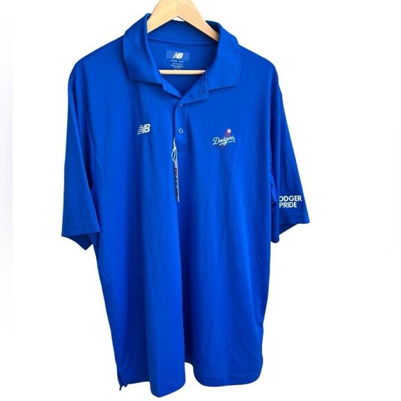 New Balance Dodgers Pride Blue Polo Shirt XXL - Picture 1 of 12